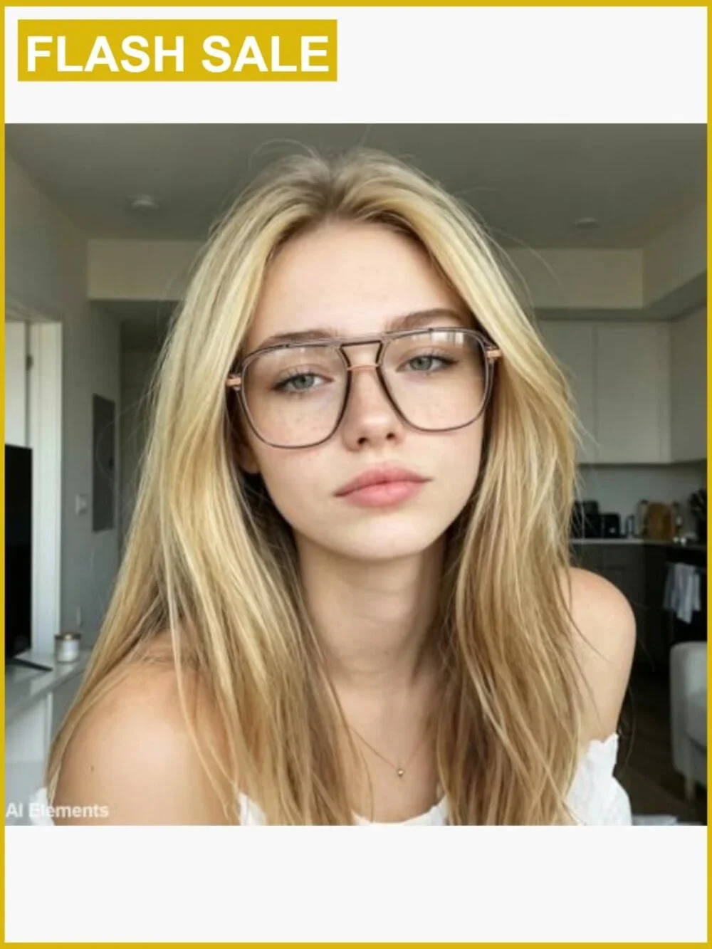 Oversized Aviator Blue Light Blocking Computer Glasses Anti Eyestrain